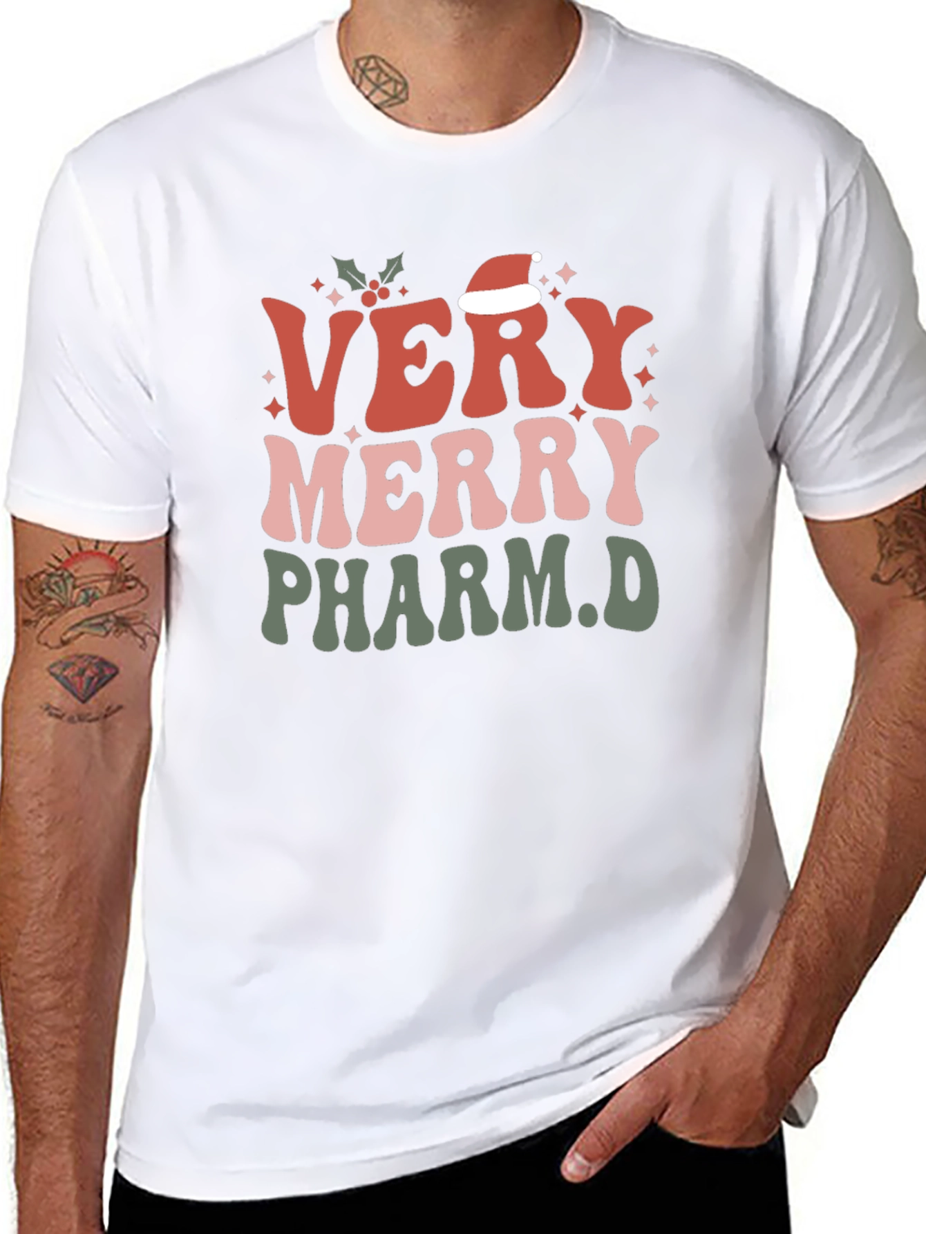 Camiseta Navideña Very Merry Pharm.D