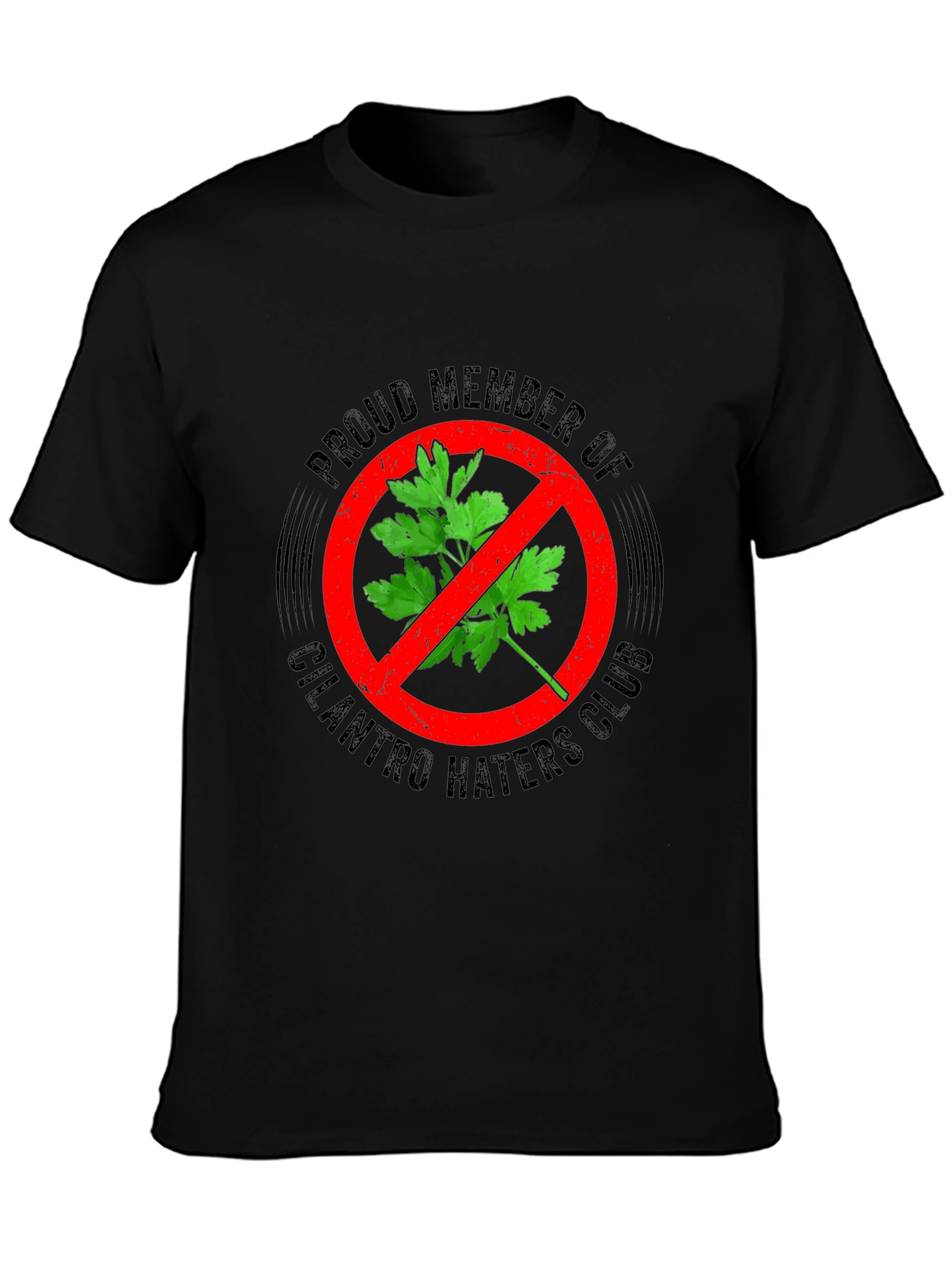 Camiseta Negra Anti-Cilantro para Hombre