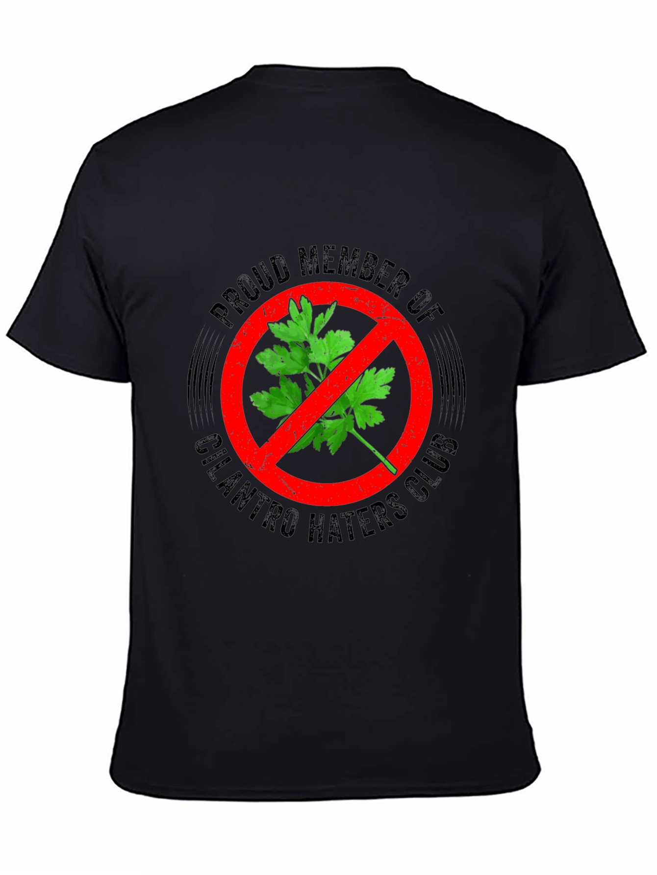 Camiseta Negra Anti-Cilantro para Hombre