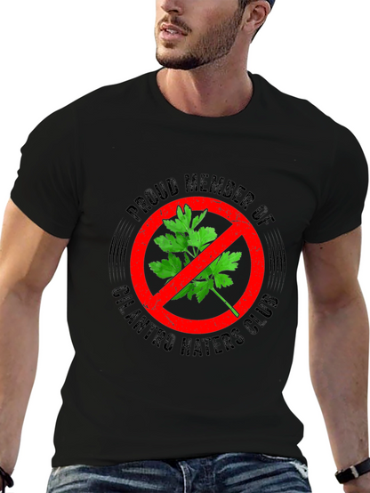 Camiseta Negra Anti-Cilantro para Hombre