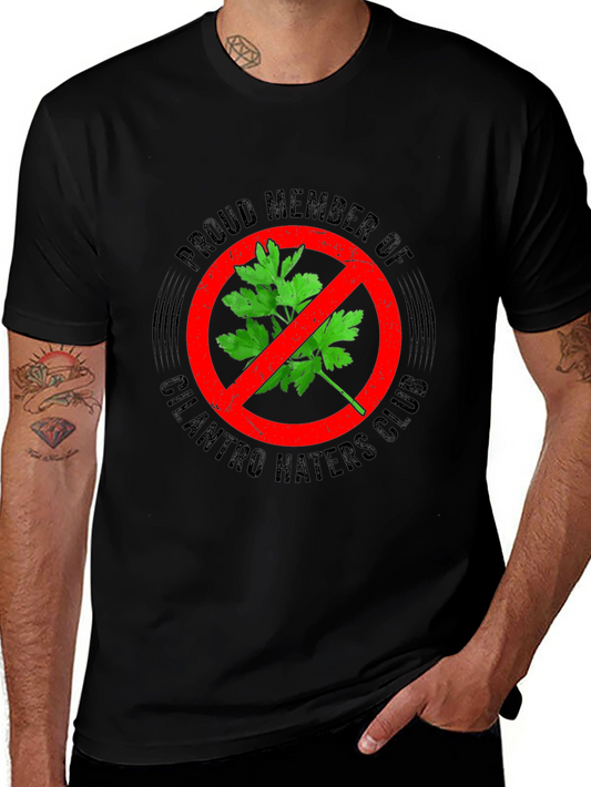 Camiseta Negra Anti-Cilantro para Hombre