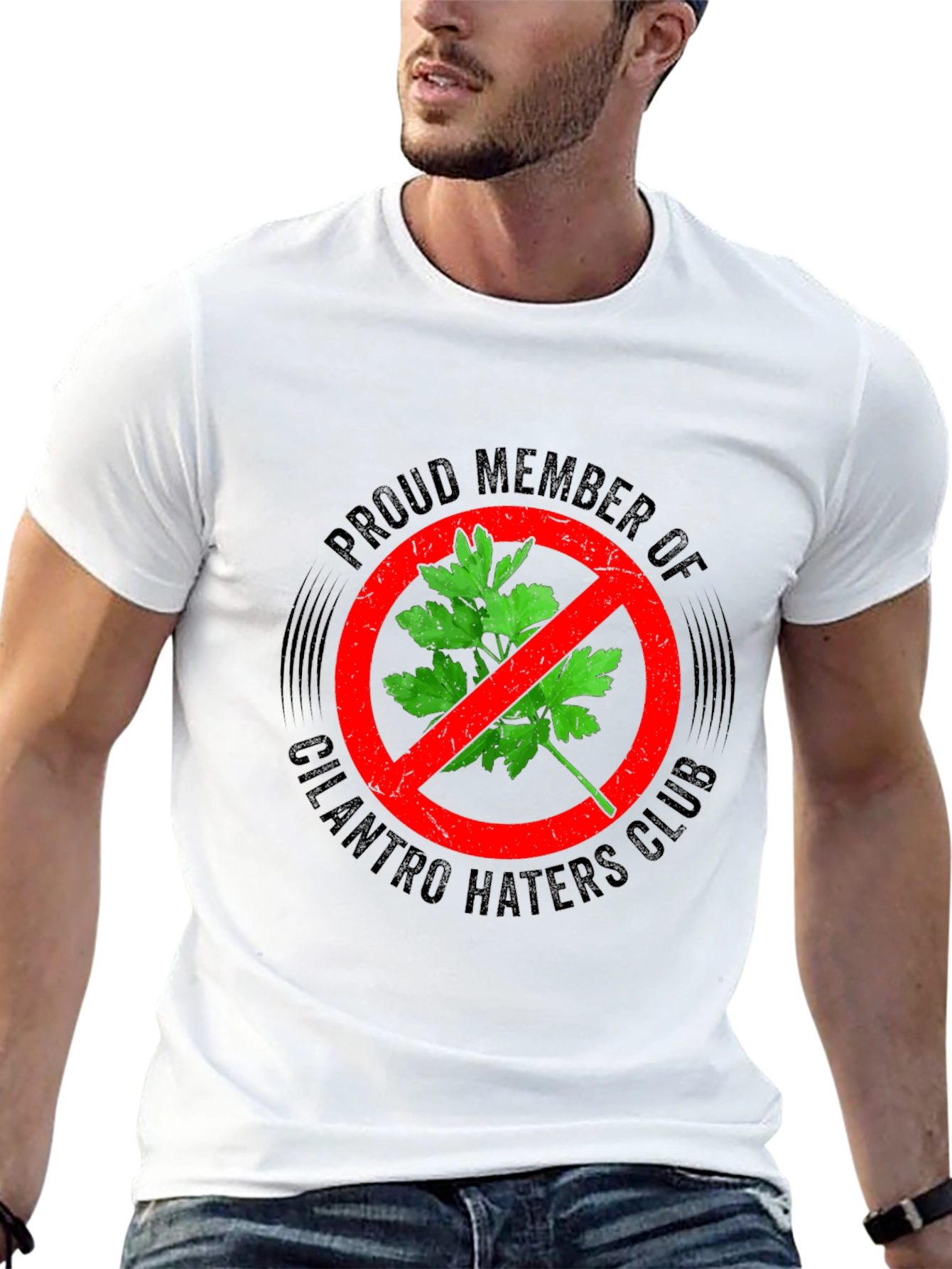 Camiseta Negra Anti-Cilantro para Hombre