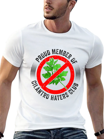 Camiseta Negra Anti-Cilantro para Hombre