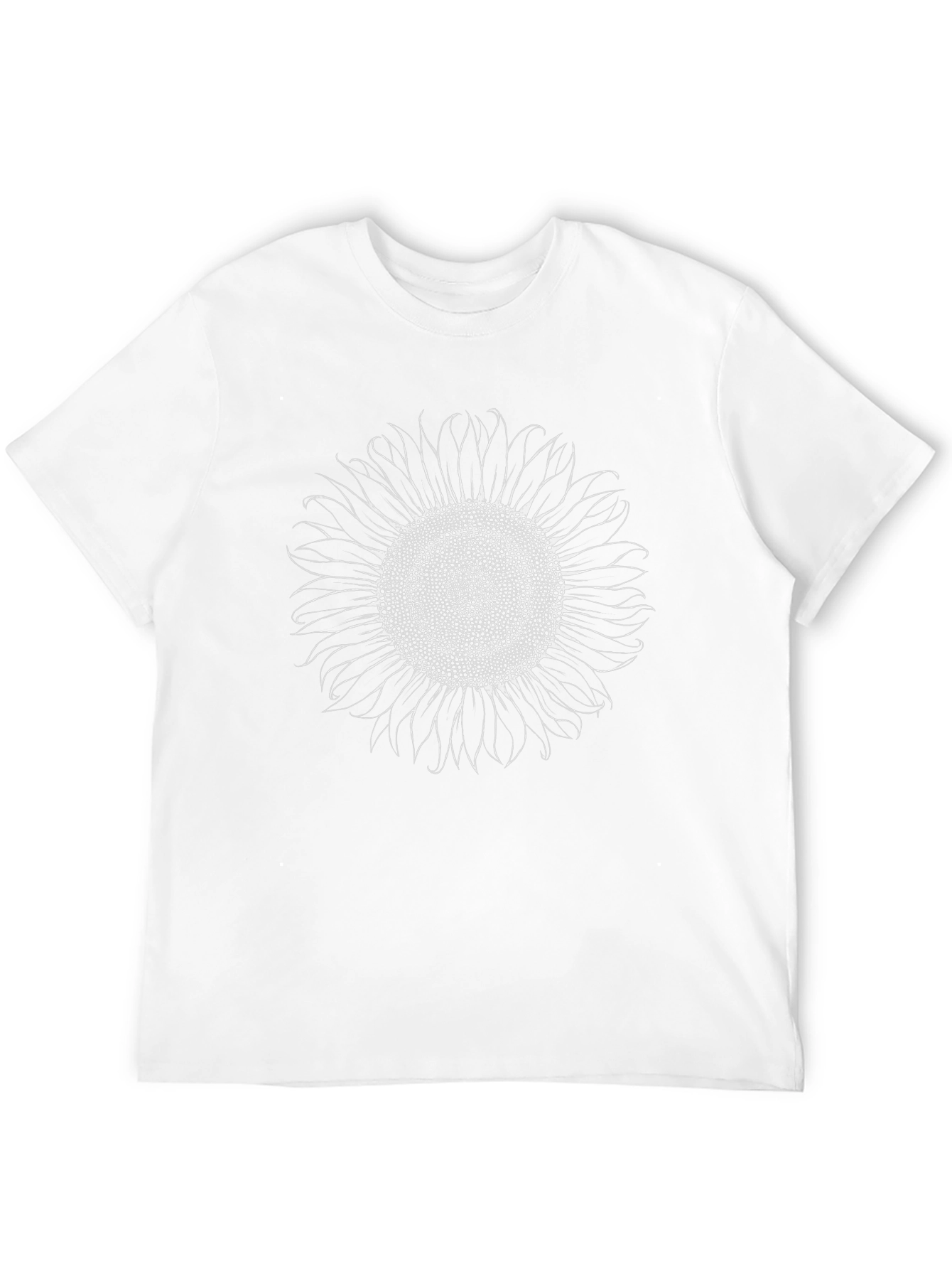 Camiseta Negra con Girasol Artístico