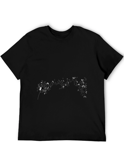 Camiseta Negra Hombre Diseño Abstracto