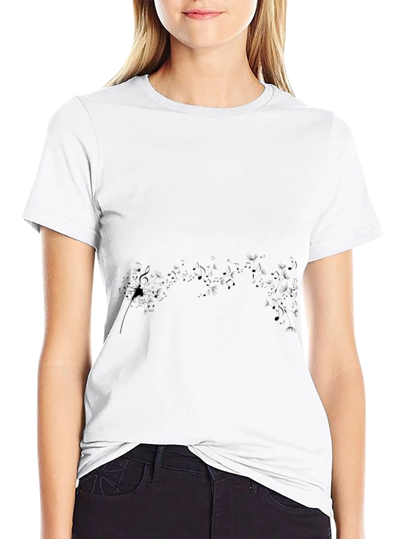 Camiseta Negra Hombre Diseño Abstracto