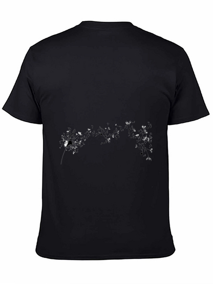 Camiseta Negra Hombre Diseño Abstracto