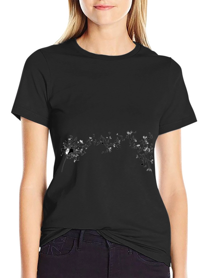 Camiseta Negra Hombre Diseño Abstracto
