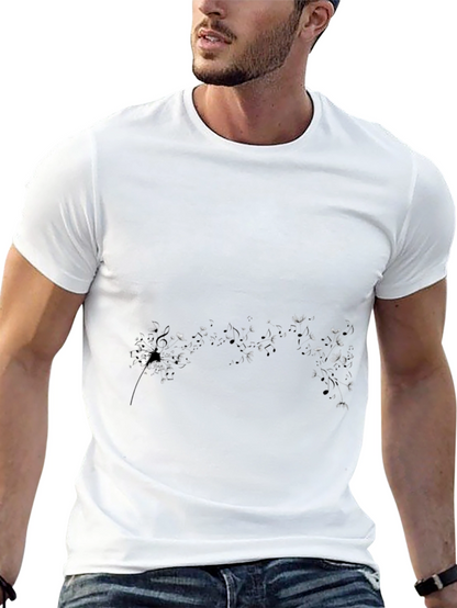 Camiseta Negra Hombre Diseño Abstracto