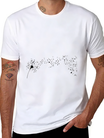 Camiseta Negra Hombre Diseño Abstracto