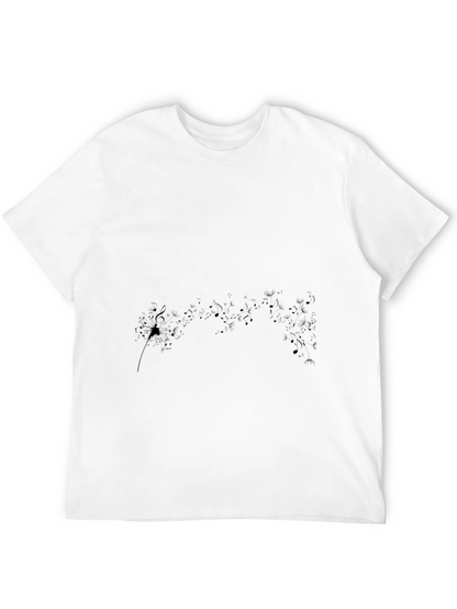 Camiseta Negra Hombre Diseño Abstracto