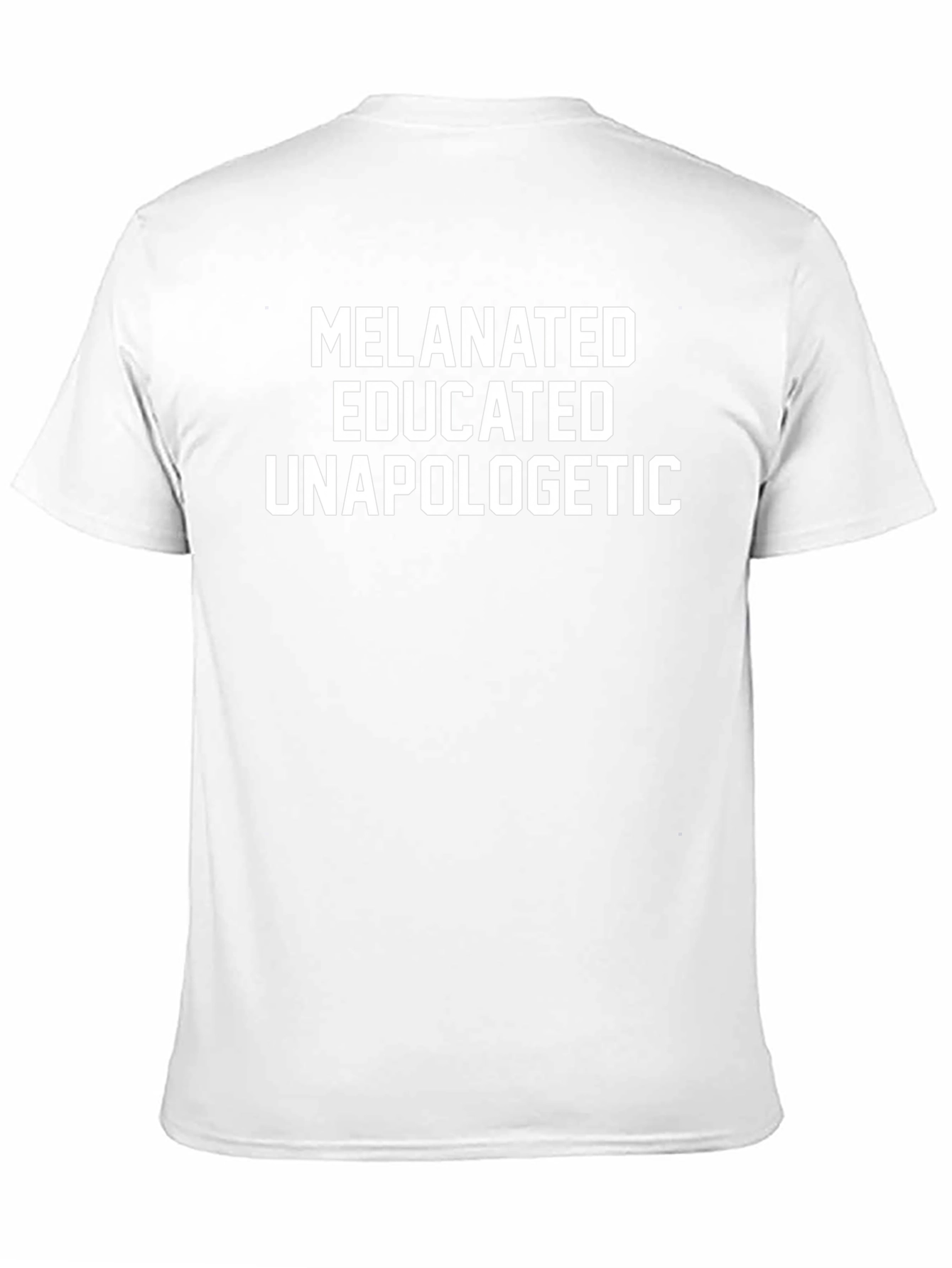 Camiseta Negra: Melanated Educated Unapologetic