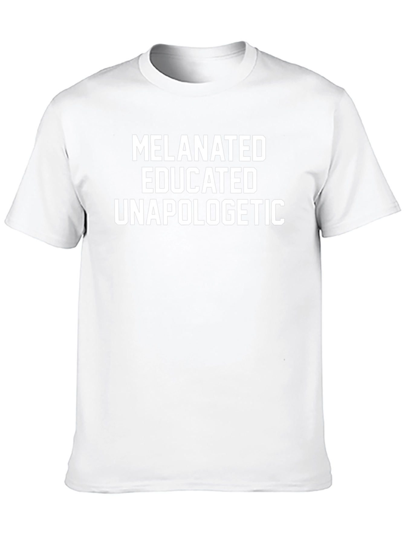 Camiseta Negra: Melanated Educated Unapologetic