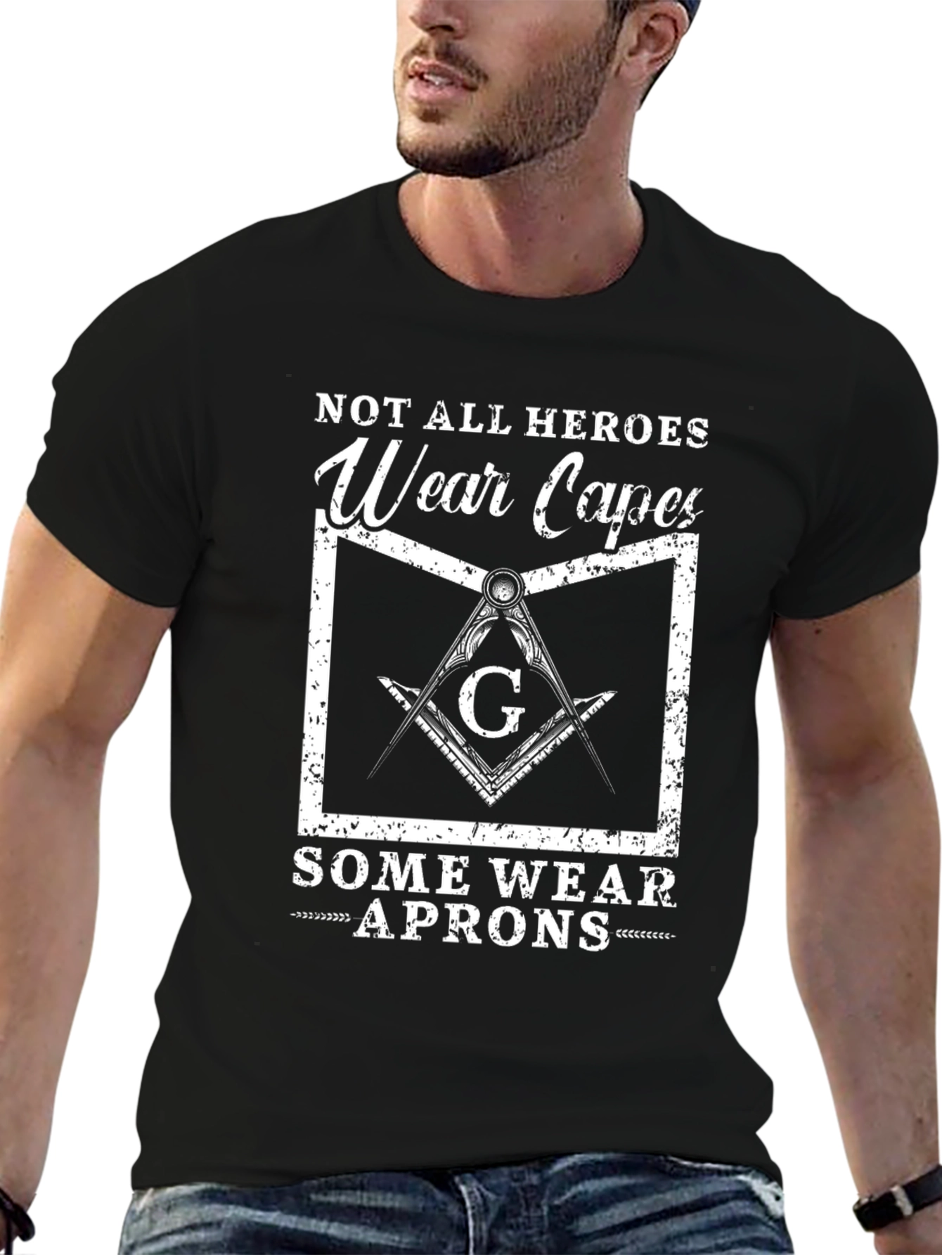 Camiseta Negra: Héroes con Delantal