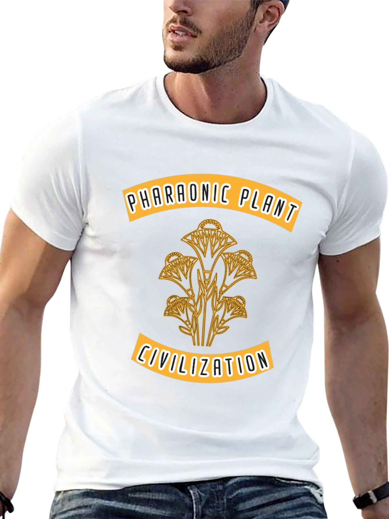 Camiseta Hombre Diseño Egipcio - Planta Faraónica