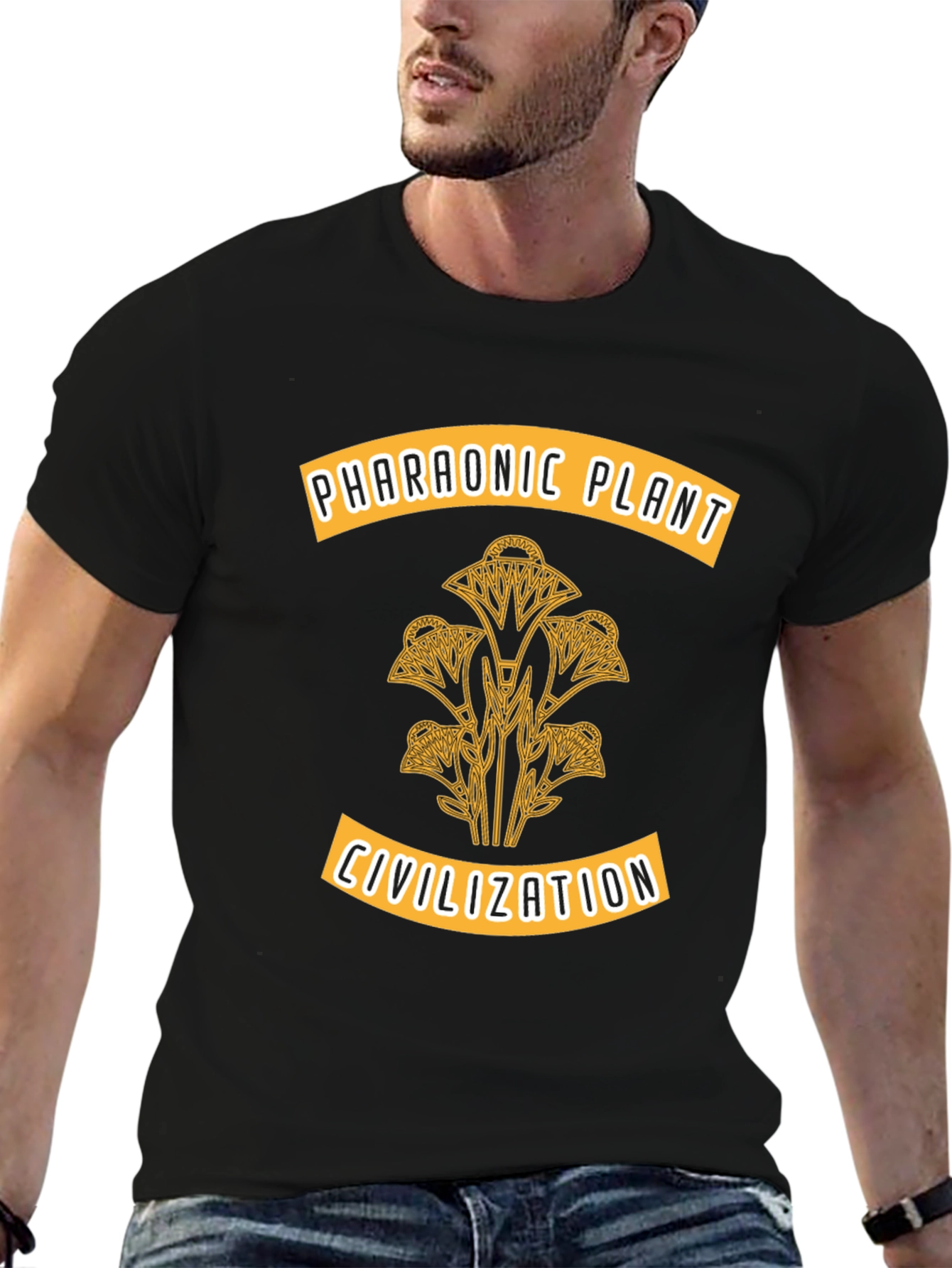 Camiseta Hombre Diseño Egipcio - Planta Faraónica