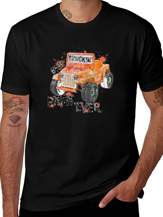 Camiseta Negra Gráfica Jeep Todoterreno Truckin Dirt