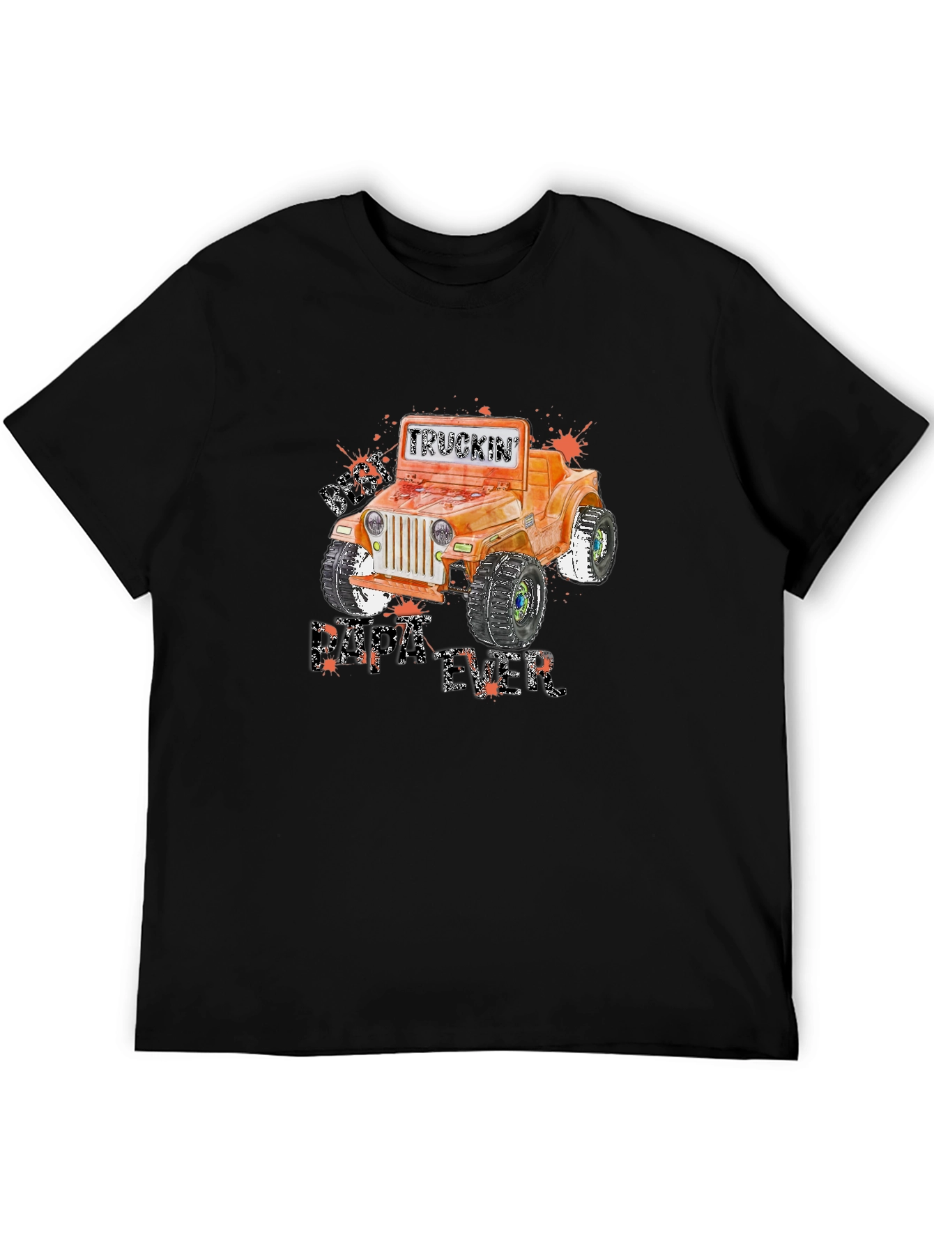 Camiseta Negra Gráfica Jeep Todoterreno Truckin Dirt