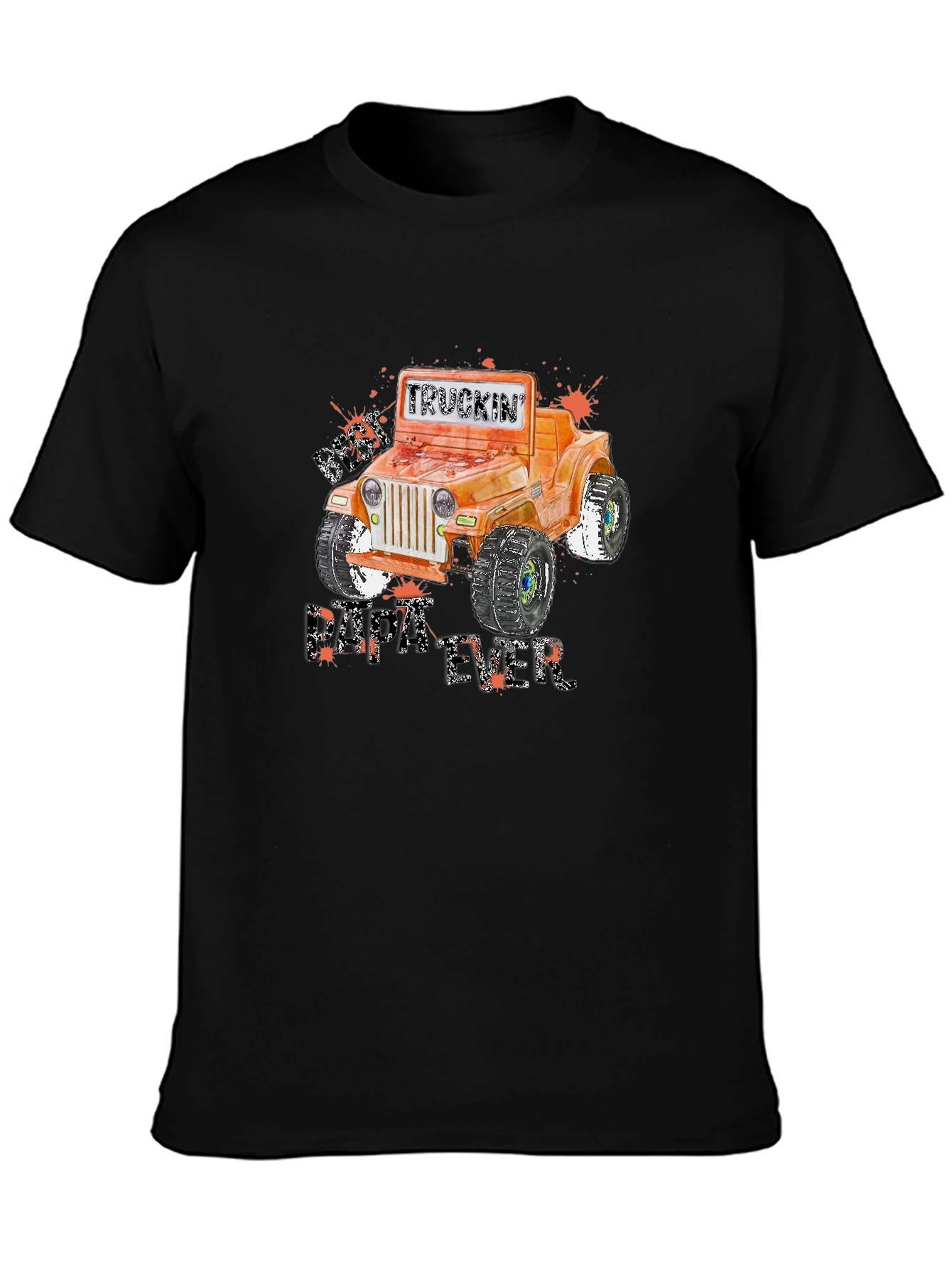 Camiseta Negra Gráfica Jeep Todoterreno Truckin Dirt