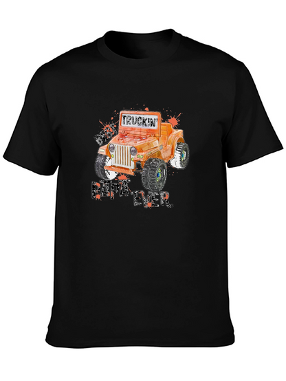 Camiseta Negra Gráfica Jeep Todoterreno Truckin Dirt