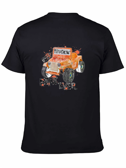 Camiseta Negra Gráfica Jeep Todoterreno Truckin Dirt