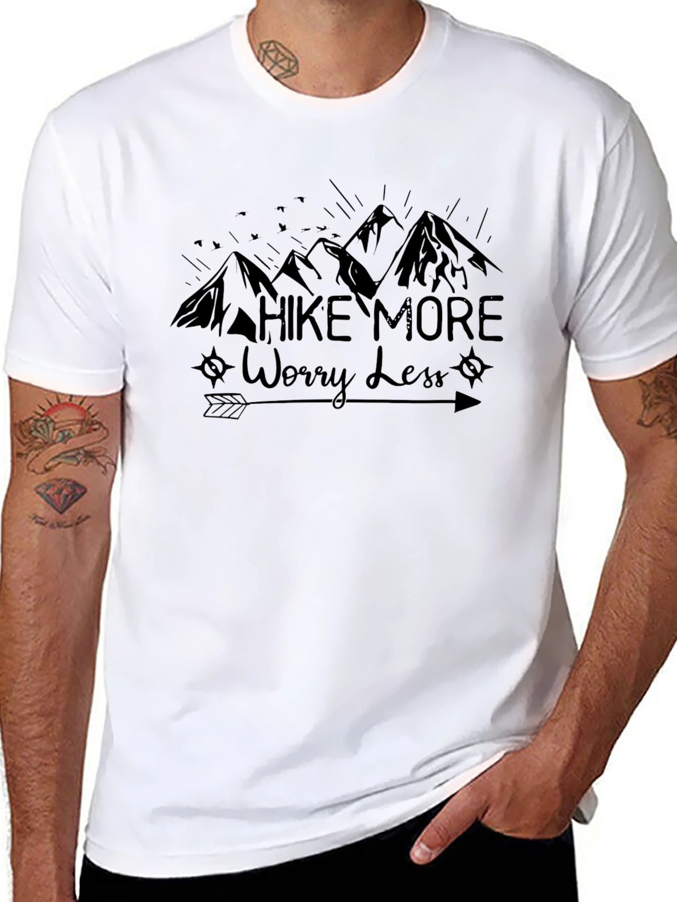 Camiseta Negra: Camina Más Preocúpate Menos