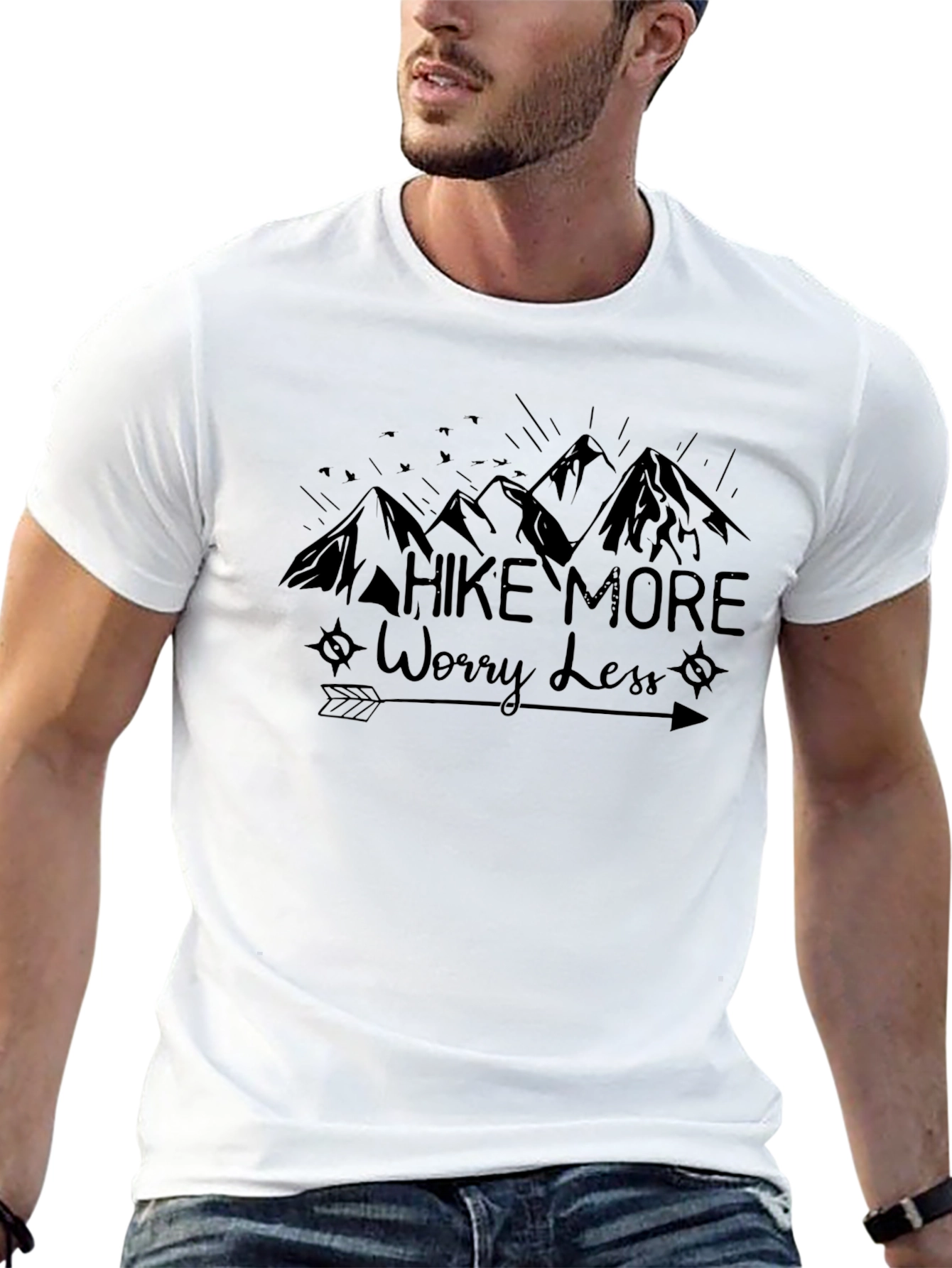 Camiseta Negra: Camina Más Preocúpate Menos