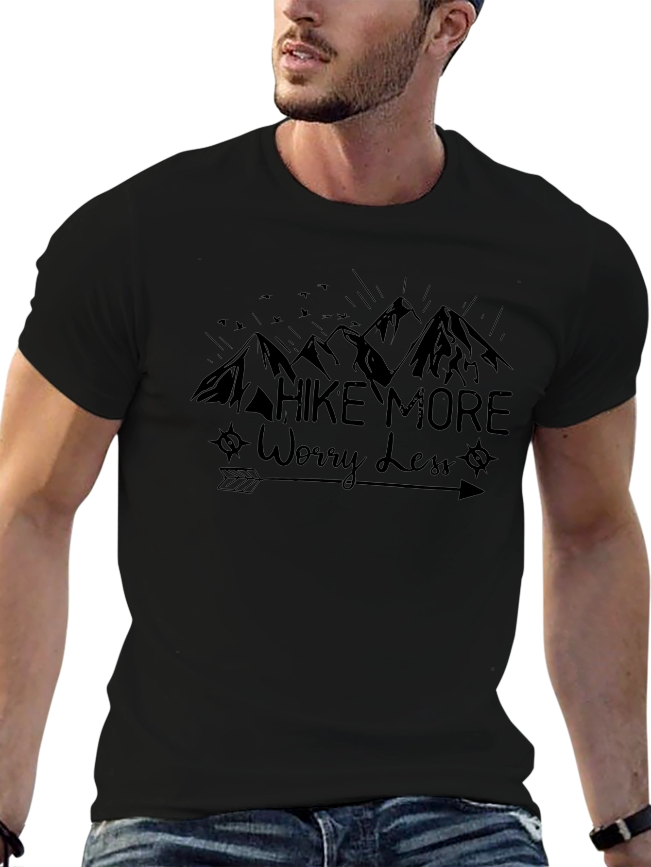 Camiseta Negra: Camina Más Preocúpate Menos