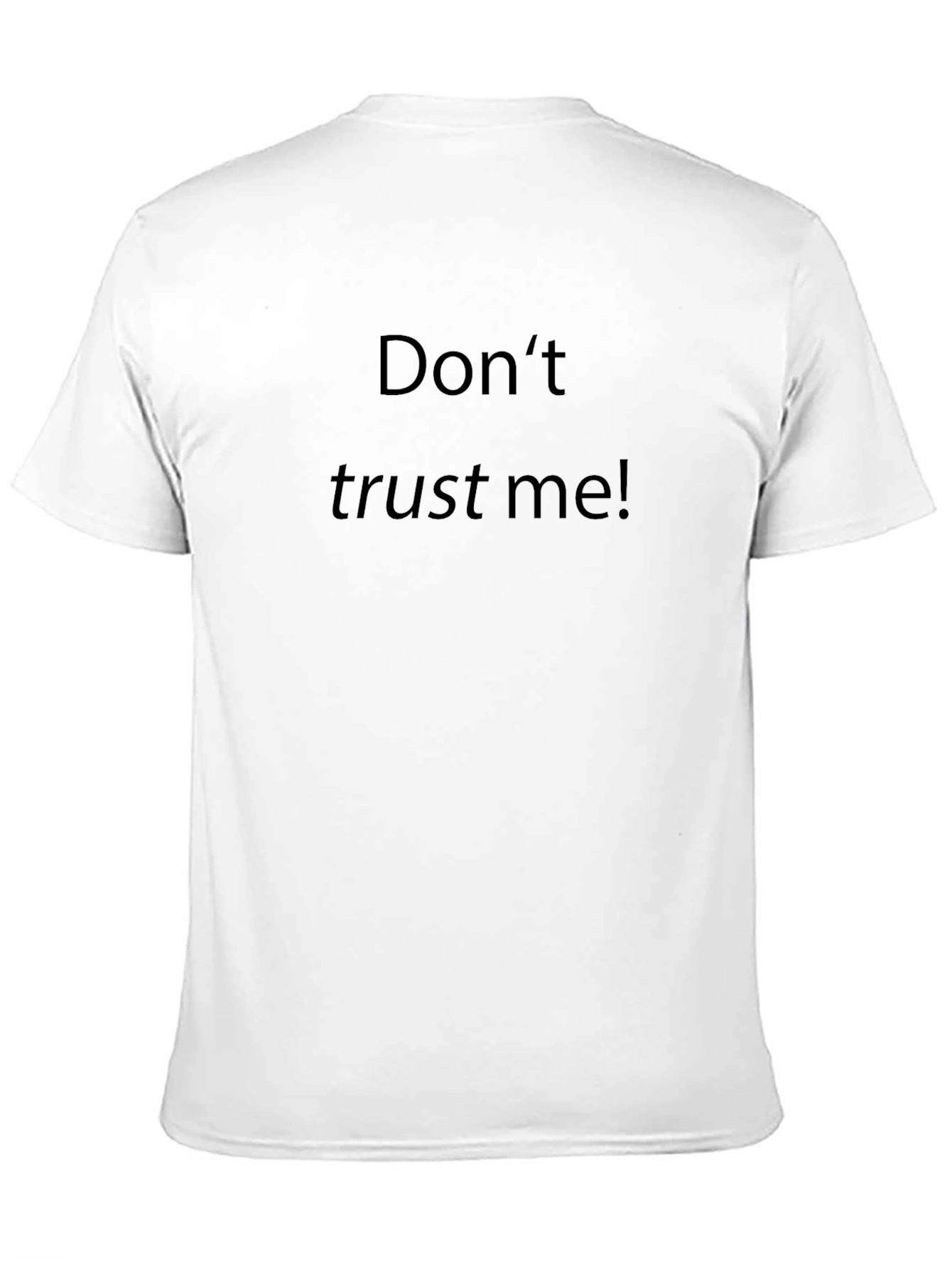 Camiseta Negra No Confíes En Mí para Hombre